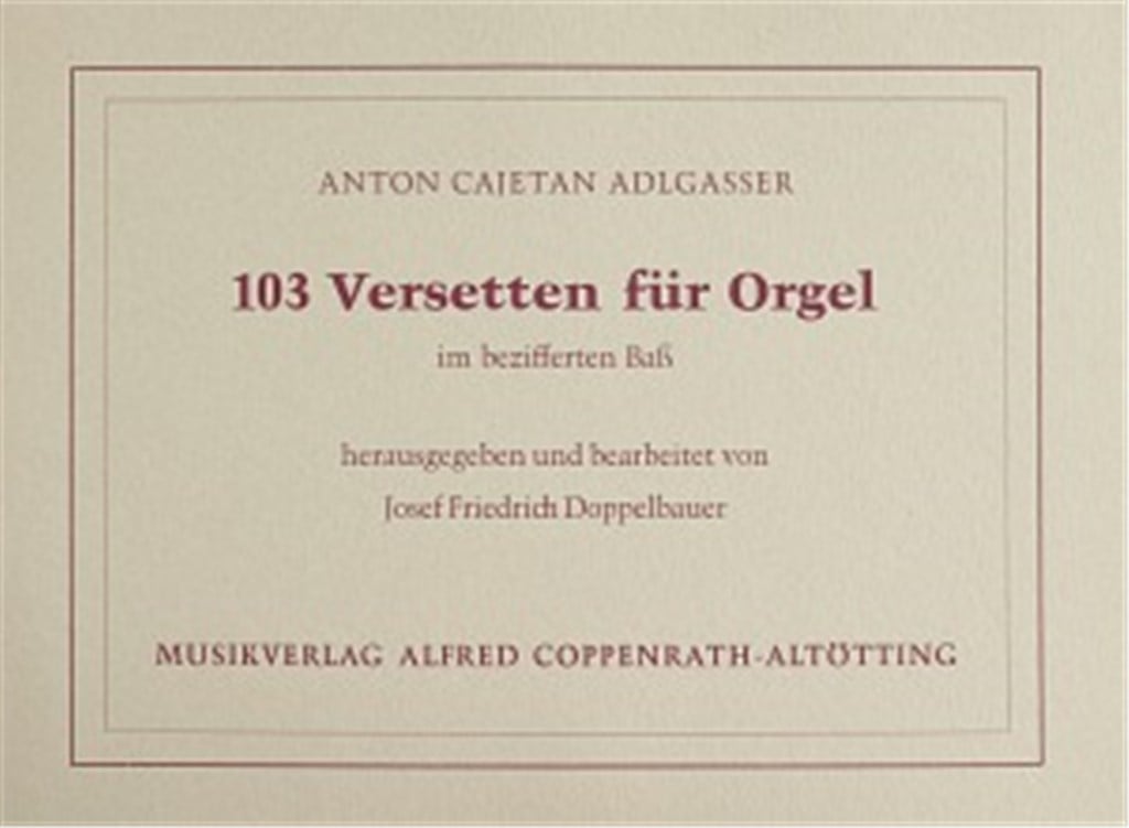 103 Versetten für Orgel